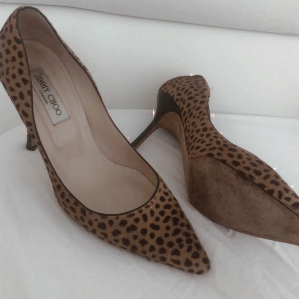 Jimmy Choo leopard print pumps